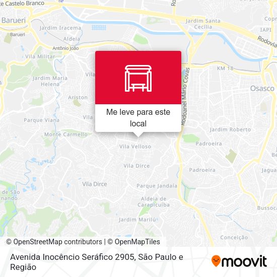 Avenida Inocêncio Seráfico 2905 mapa