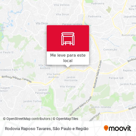 Rodovia Raposo Tavares mapa