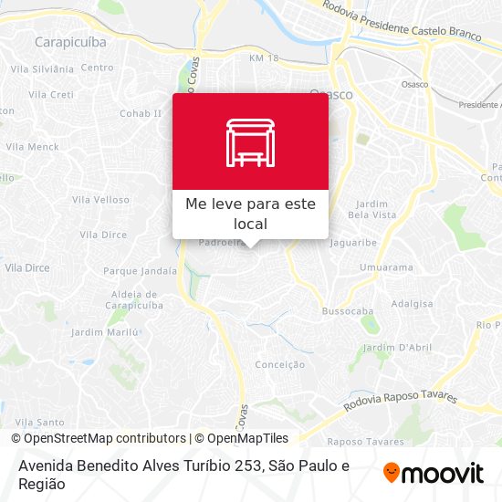 Avenida Benedito Alves Turíbio 253 mapa