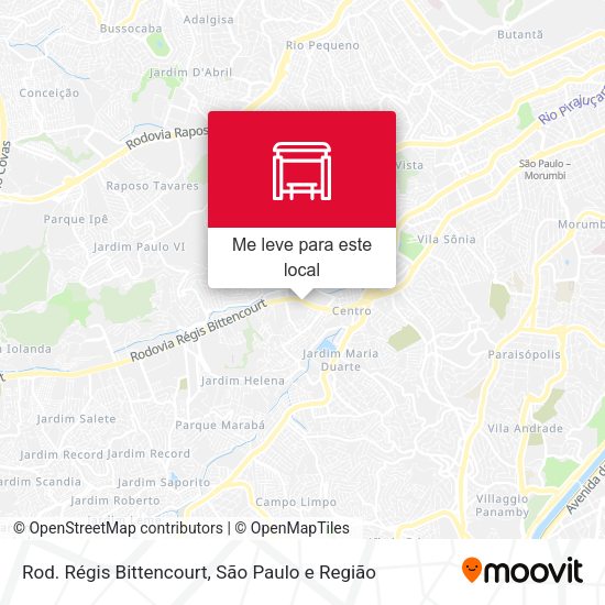 Rod. Régis Bittencourt mapa