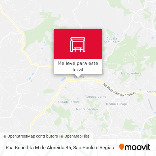 Rua Benedita M de Almeida 85 mapa