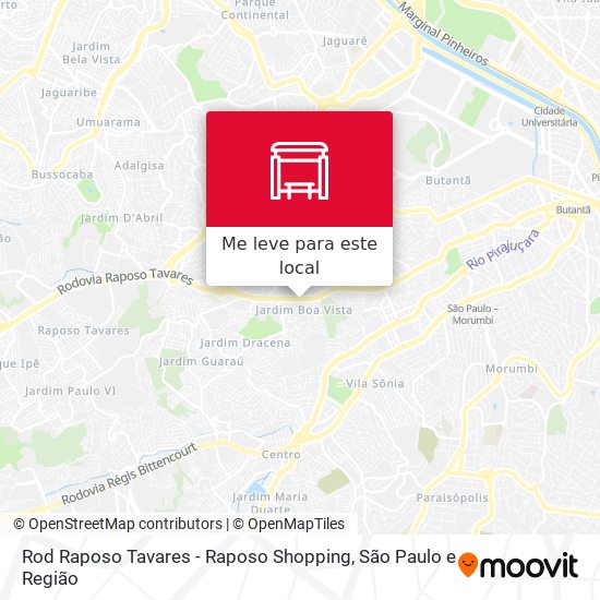 Rod Raposo Tavares - Raposo Shopping mapa