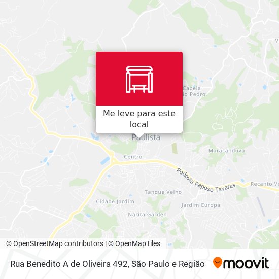 Rua Benedito A de Oliveira 492 mapa