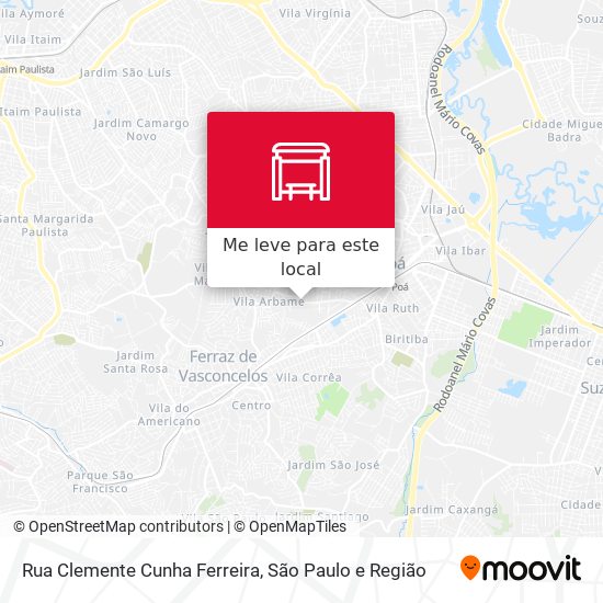 Rua Clemente Cunha Ferreira mapa