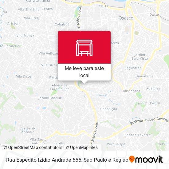 Rua Espedito Izídio Andrade 655 mapa