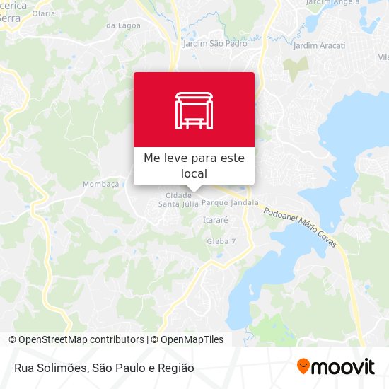 Rua Solimões mapa