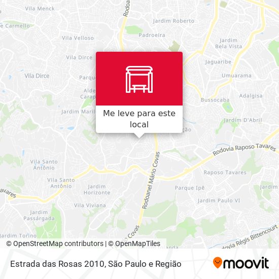 Estrada das Rosas 2010 mapa