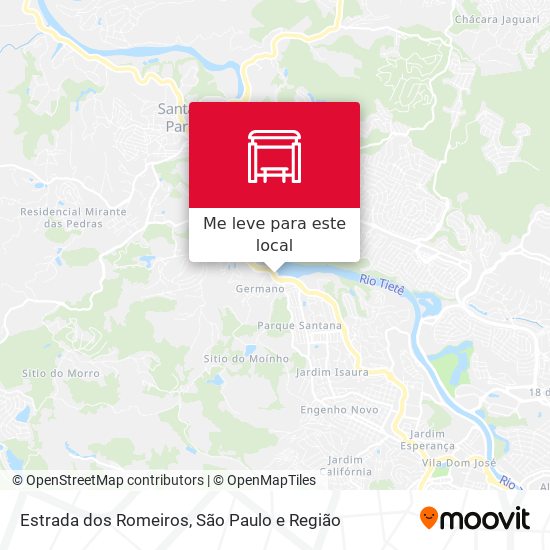 Estrada dos Romeiros mapa