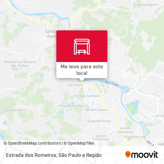 Estrada dos Romeiros mapa