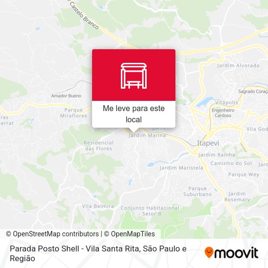Parada Posto Shell - Vila Santa Rita mapa