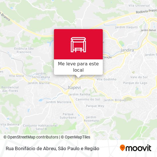 Rua Bonifácio de Abreu mapa