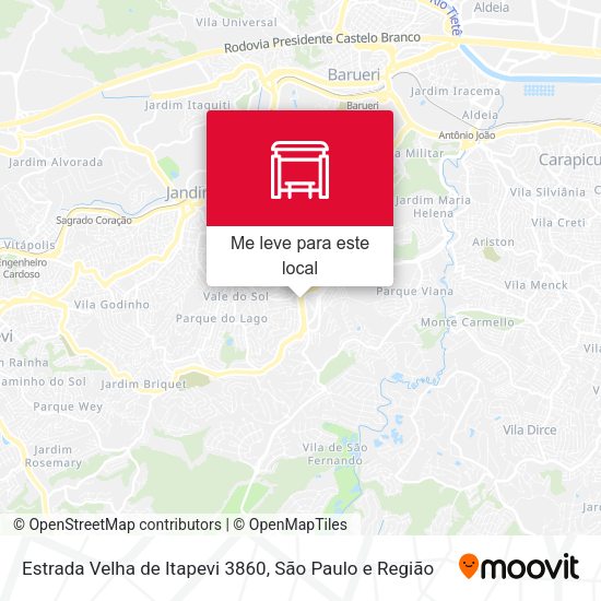 Estrada Velha de Itapevi 3860 mapa