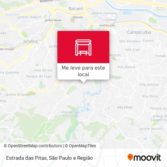 Estrada das Pitas mapa