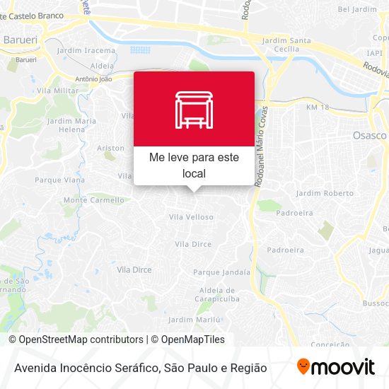 Avenida Inocêncio Seráfico mapa