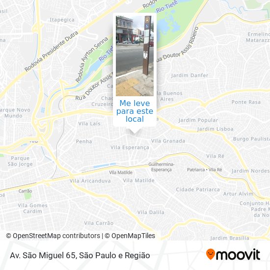 Av. São Miguel 65 mapa