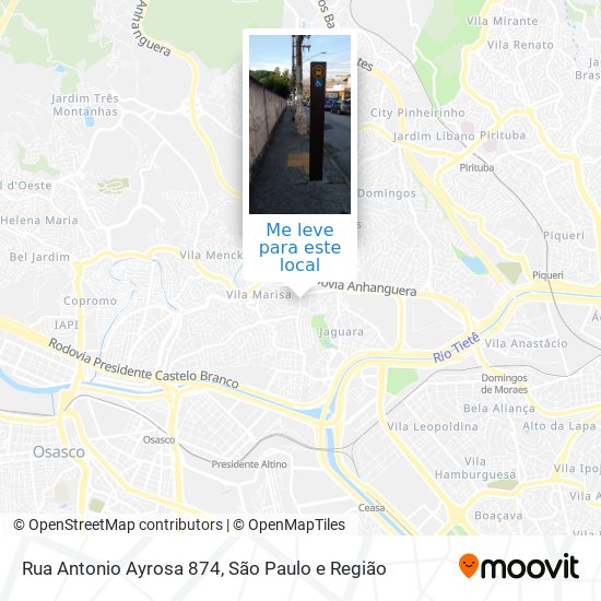 Rua Antonio Ayrosa 874 mapa