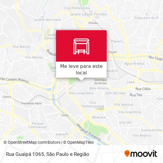 Rua Guaipá 1065 mapa