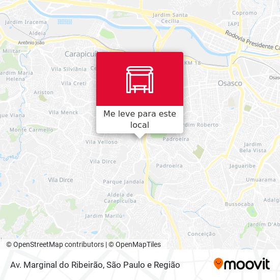 Av. Marginal do Ribeirão mapa