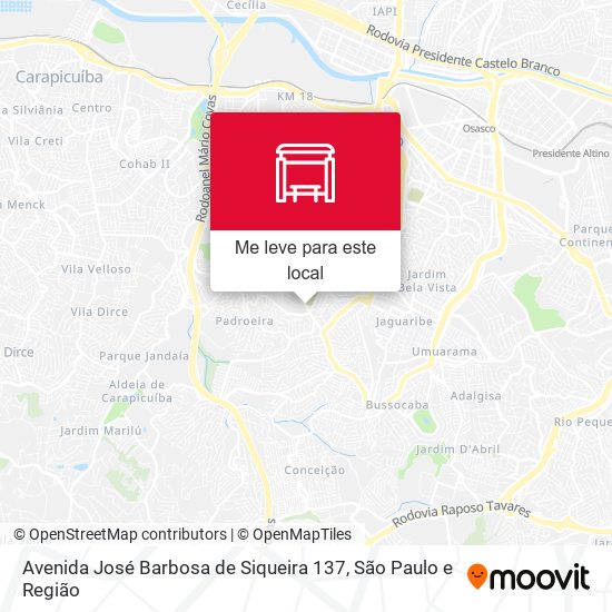 Avenida José Barbosa de Siqueira 137 mapa