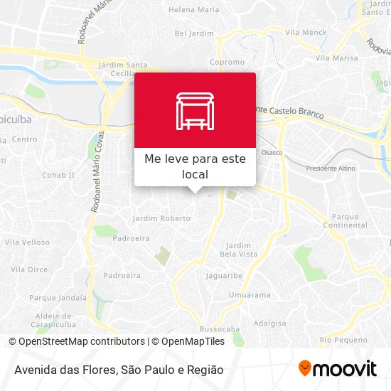 Avenida das Flores mapa