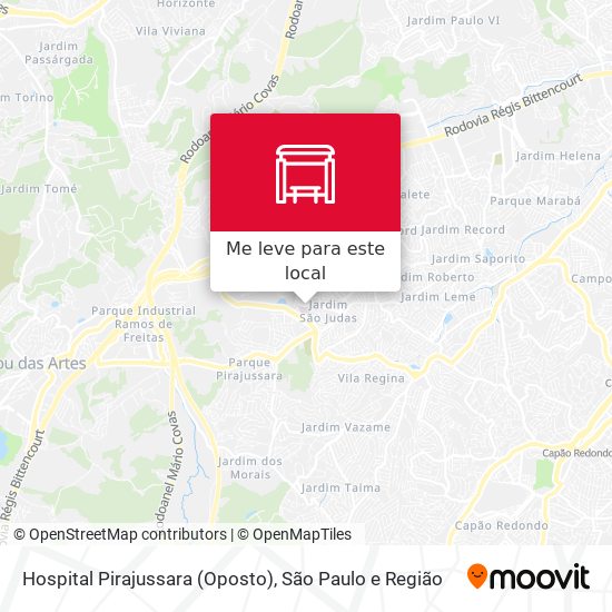 Hospital Pirajussara (Oposto) mapa