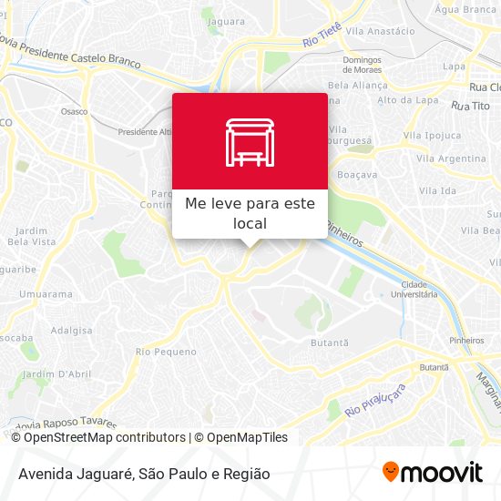 Avenida Jaguaré mapa