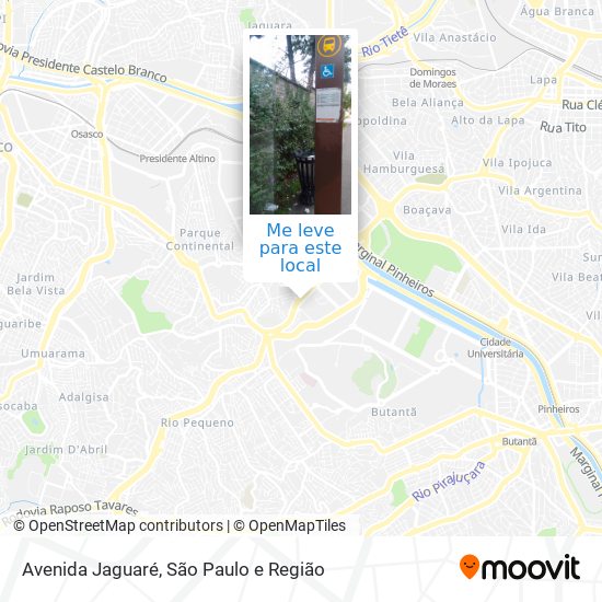 Avenida Jaguaré mapa