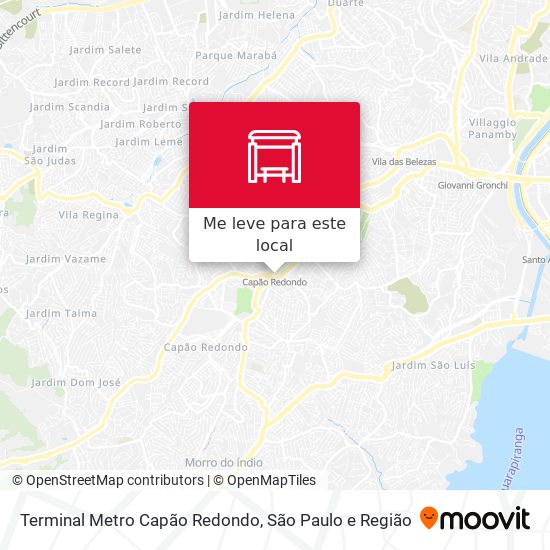 Terminal Metro Capão Redondo mapa