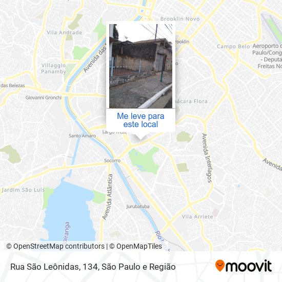 Rua São Leônidas, 134 mapa