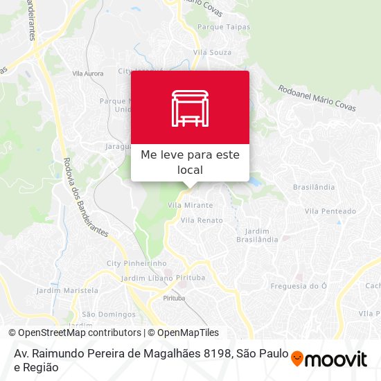 Av. Raimundo Pereira de Magalhães 8198 mapa