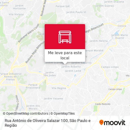 Rua Antônio de Oliveira Salazar 100 mapa