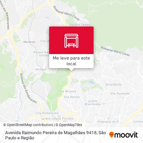 Avenida Raimundo Pereira de Magalhães 9418 mapa