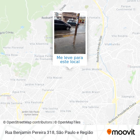 Rua Benjamin Pereira 318 mapa