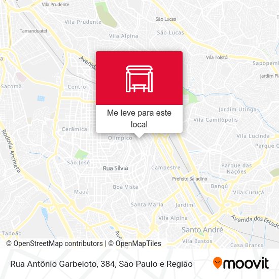 Rua Antônio Garbeloto, 384 mapa