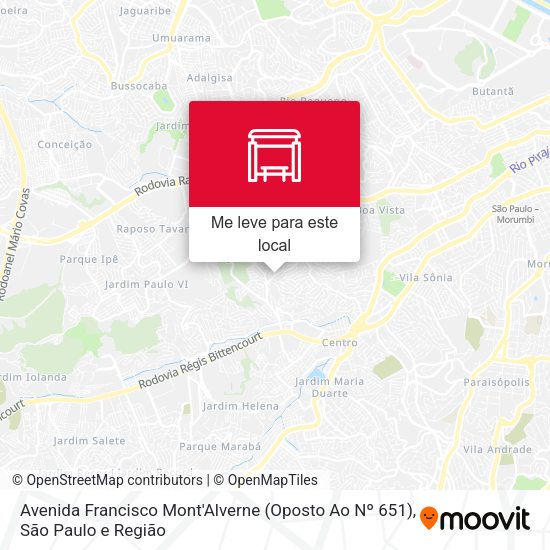 Avenida Francisco Mont'Alverne (Oposto Ao Nº 651) mapa