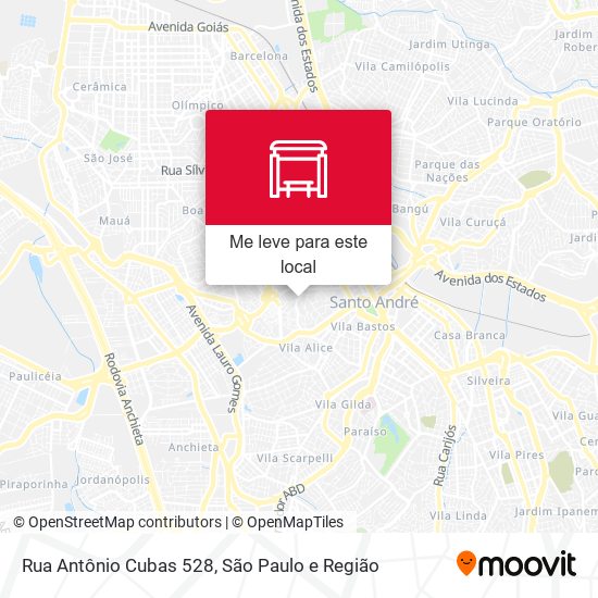Rua Antônio Cubas 528 mapa