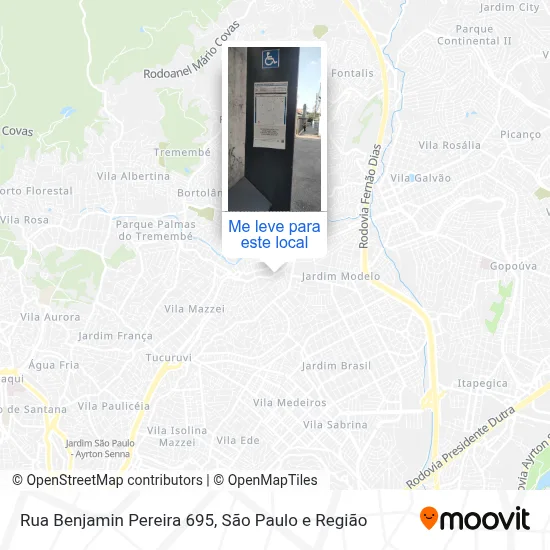 Rua Benjamin Pereira 695 mapa