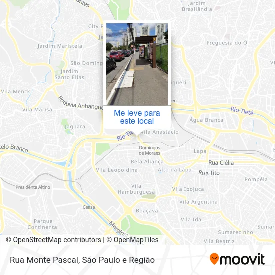Rua Monte Pascal mapa