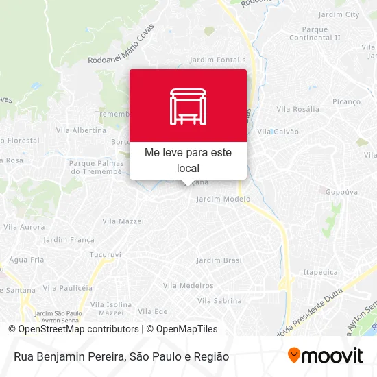 Rua Benjamin Pereira mapa