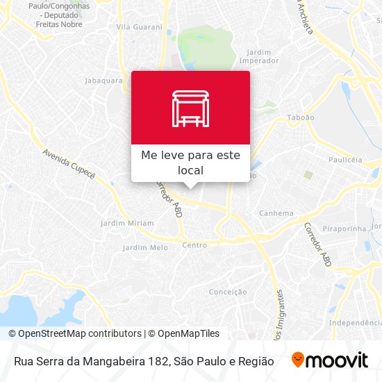 Rua Serra da Mangabeira 182 mapa