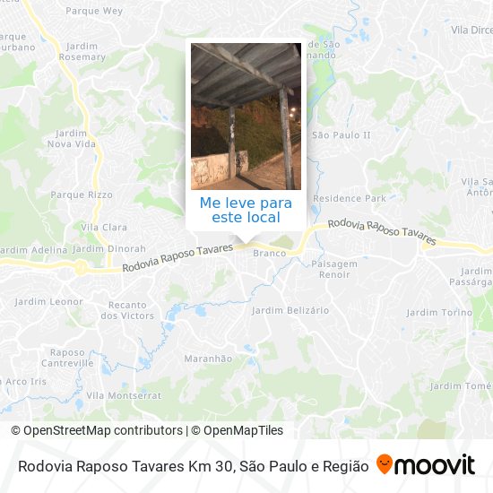 Rodovia Raposo Tavares Km 30 mapa