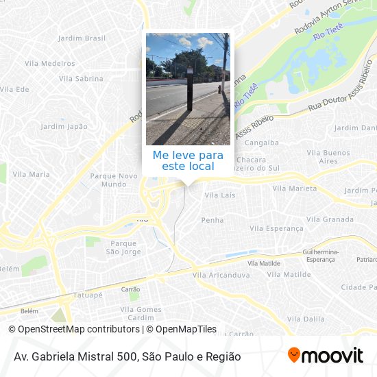 Av. Gabriela Mistral 500 mapa