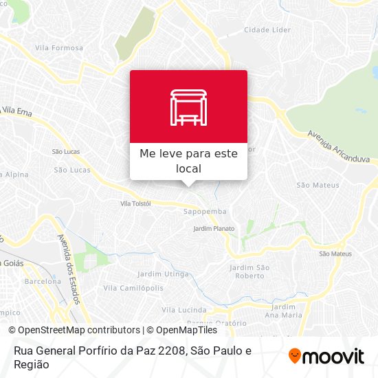 Rua General Porfírio da Paz 2208 mapa