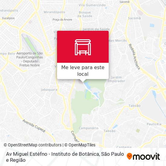 Av Miguel Estéfno - Instituto de Botânica mapa