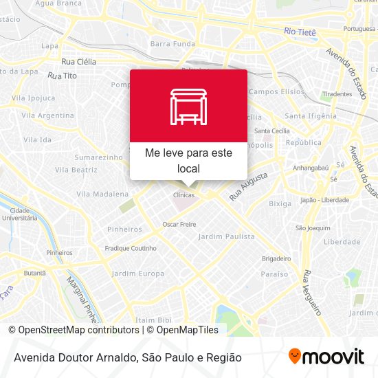 Avenida Doutor Arnaldo mapa