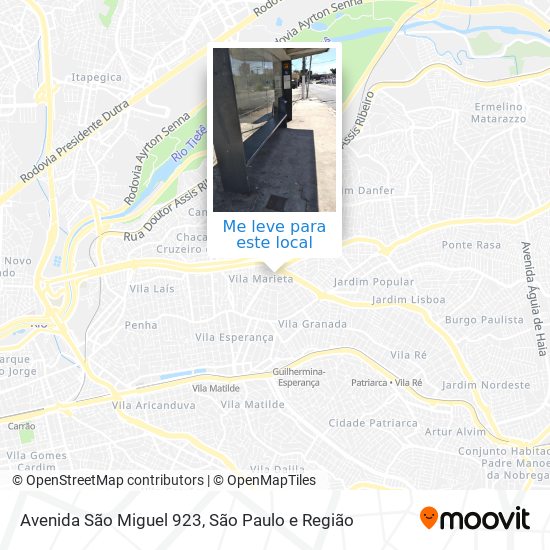 Avenida São Miguel 923 mapa