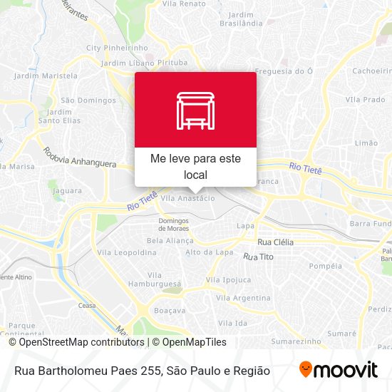 Rua Bartholomeu Paes 255 mapa