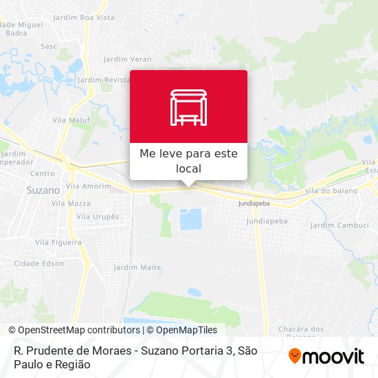R. Prudente de Moraes - Suzano Portaria 3 mapa