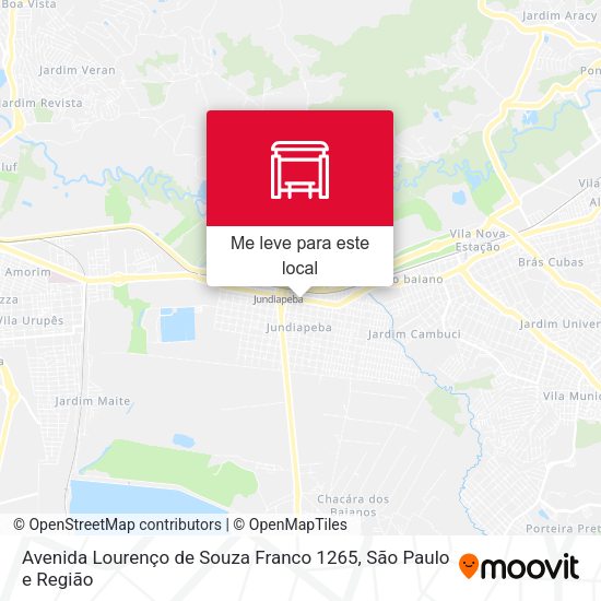 Avenida Lourenço de Souza Franco 1265 mapa