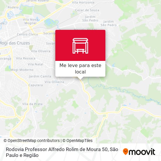 Rodovia Professor Alfredo Rolim de Moura 50 mapa